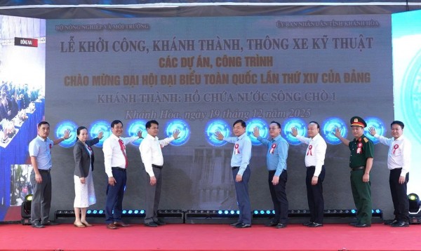 Khánh Hòa khánh thành hồ chứa nước Sông Chò 1 gần 1.000 tỷ đồng